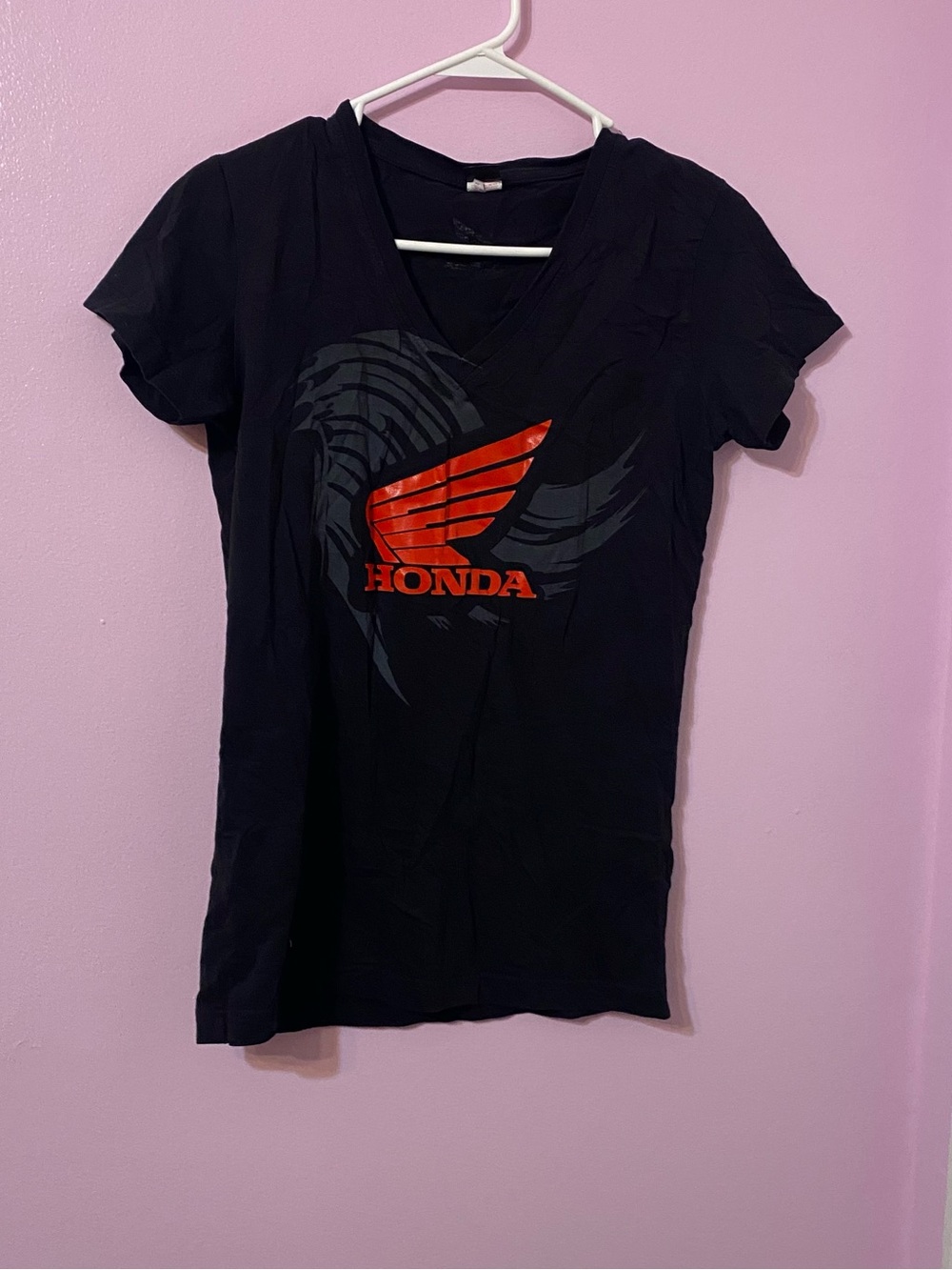 Vintage Honda black t-shirt with wing logo women’s size small
